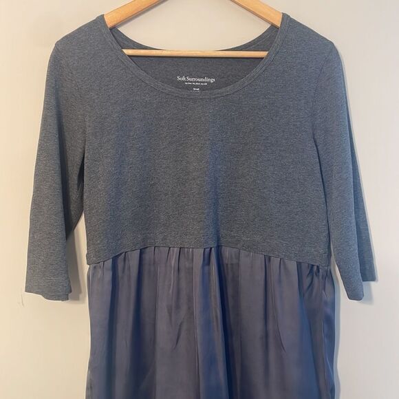 Soft Surroundings Miranda Grey Top Small - Picture 2 of 7